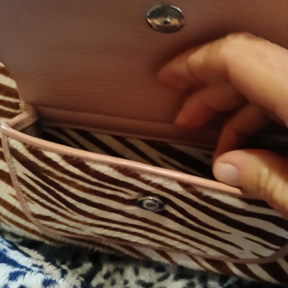 Stylish Pink and Brown Women's Handbag - Picture 4 of 7